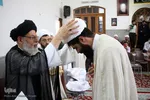 جشن غدیر وملبس شدن جمعی از طلاب در بیت آیت الله مدرسی در یزد‎‎