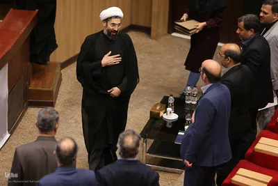مصطفی رستمی رئیس نهاد نمایندگی ولی‌فقیه در دانشگاه‌ها در افتتاحیه مسابقات ملی مناظره دانشجویان