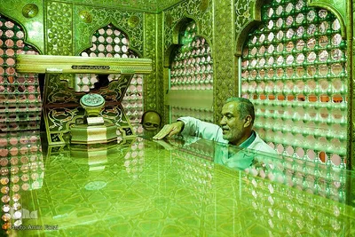 مراسم گلاب شویی ضریح مطهر حرم حضرت شاهچراغ (ع)‎‎
