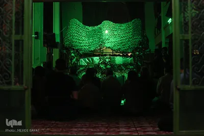 عزاداری شب شهادت امام صادق(ع) و استقبال از شهید گمنام در اراک
