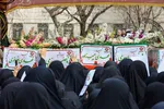 تشییع پیکر مطهر 13 شهید جنگ رمضان در تبریز