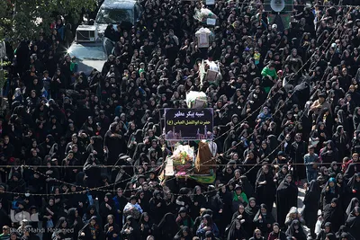 تشییع نمادین شهدای کربلا توسط قوم بنی اسد در قزوین⁩