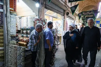 بازدید امام جمعه تبریز از بازار تبریز