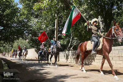 سوارکاران خراسان شمالی در راه مشهد