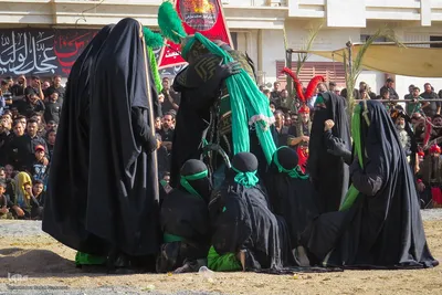 مراسم خیمه‌سوزان و مقتل‌خوانی در خمینی‌شهر اصفهان