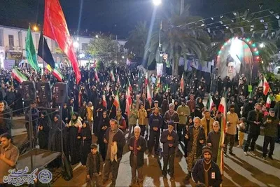 چهل و سومین شب اجتماع مردم انقلابی بابلسر در میدان شهدا
