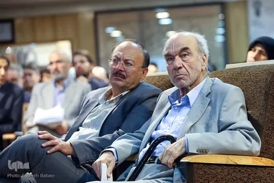 رضا داوری اردکانی و بیژن عبدالکریمی در همایش «پرسش از امر دینی در جهان حاضر»