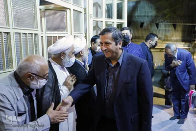 مراسم وداع با پیکر حجت الاسلام و المسلمین سید محمود دعایی در حسینیه جماران