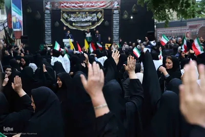 همایش زینبیون و کفن پوشان در محکومیت جنایات آمریکا و اسرائیل