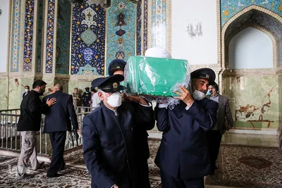 تشییع پیکر شهید حجت‌الاسلام محمد اصلانی در حرم مطهر رضوی