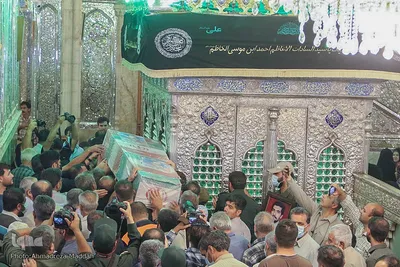 مراسم تشییع و وداع با پیکر شهید تازه تفحص شده شهید علیپور در حرم شاهچراغ (ع)‎‎