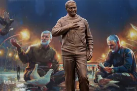 مراسم رونمایی از تندیس سپهبد شهید، سردار حاج قاسم سلیمانی در تقاطع بزرگراه شهید قاسم سلیمانی و بزرگراه شهید مدرس