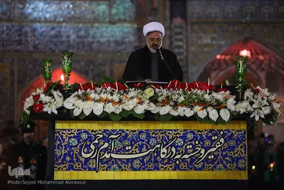 خطبه‌خوانی شب شهادت امام رضا(ع) در حرم مطهر رضوی