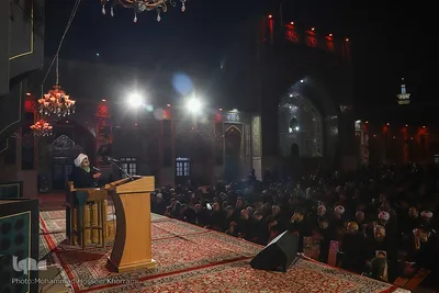 مراسم عزاداری شب شهادت امام رضا(ع) در حرم مطهر رضوی