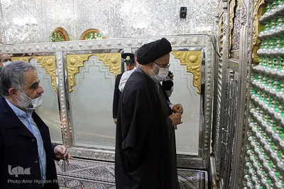 غبار روبی امامزاده جعفر (ع) یزد به مناسبت میلاد حضرت زینب کبری (س)‎‎