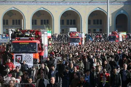 مراسم تشییع ۱۶آتش نشان شهید حادثه  پلاسکو