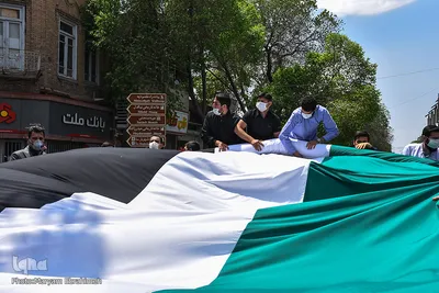 پرچم 200 متری فلسطین در تبریز