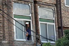 تشییع پیکر شهید مدافع حرم سجاد زبرجدی در محله خانی ابادنو