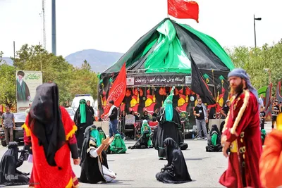 اجرای شبیه‌خوانی در مرز تمرچین پیرانشهر‎