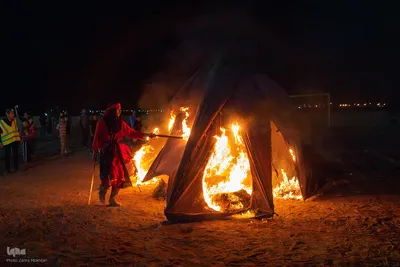 مراسم آیینی خیمه‌سوزان در مبارکه