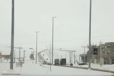 برف زمستانی در اهر