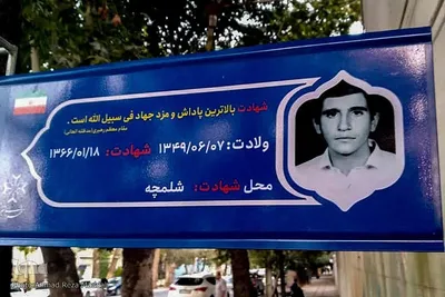 مراسم رونمایی از تابلوهای معابر مزین به نام و تصاویر شهیدان در شیراز