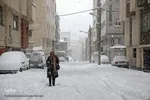 بارش سنگین برف در همدان‎‎