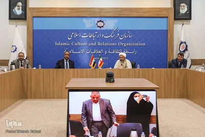دیدار حجت‌الاسلام والمسلمین ایمانی‌پور، با وزیر فرهنگ، گردشگری و آثار باستانی عراق
