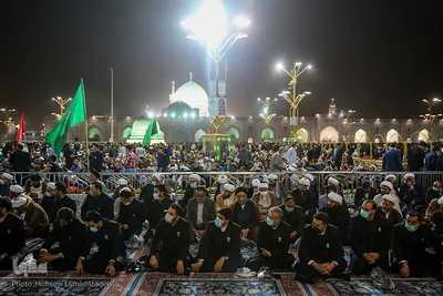 وداع با پیکر روحانی شهید اصلانی در حرم مطهر رضوی

