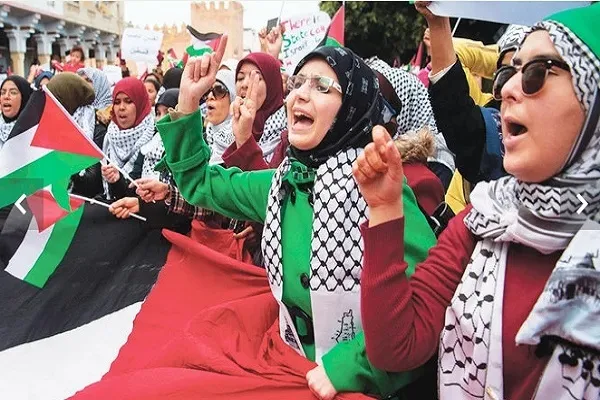 Fas’ta Filistin halkına destektek için protestolara geniş katılım