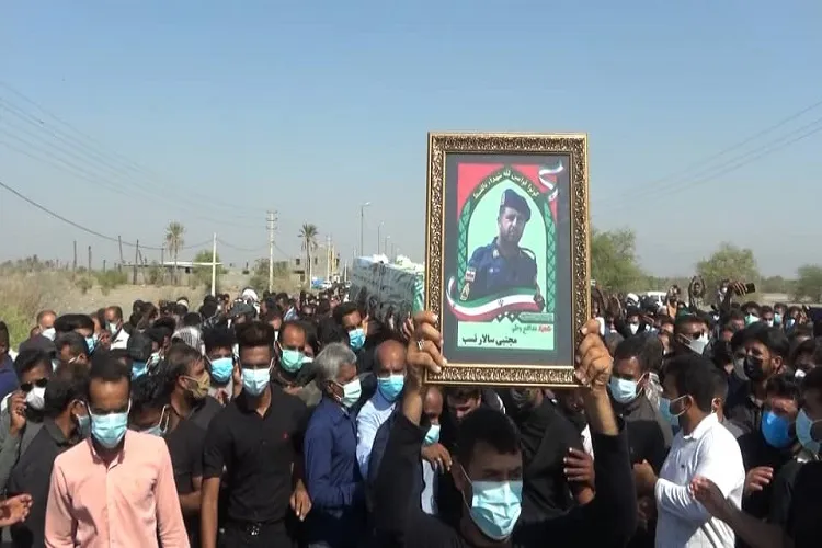 برگزاری مراسم تشییع شهید مدافع امنیت در رودان