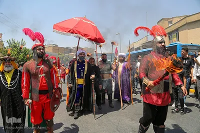 دسته عزاداری روز عاشورا در همدان‎