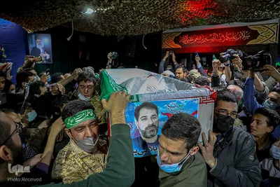 مراسم وداع با دو شهید مدافع حرم در معراج الشهدا