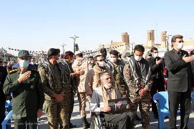 استقبال و تشییع چهار شهید گمنام در یزد‎