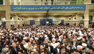 دیدار مسئولان نظام و میهمانان کنفرانس وحدت اسلامى‌ با رهبر انقلاب