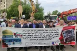 فیلم | حضور جهادگران خوزستان در راهپیمایی حمایت از مردم غزه