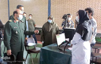 بازدید فرمانده سپاه امام حسن مجتبی(ع) البرز  از پایگاه تجمیعی واکسیناسیون کووید ۱۹‎‎
