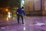 اولین برف زمستانی در قم