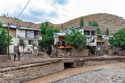 خسارات سیل در روستای ناریان طالقان