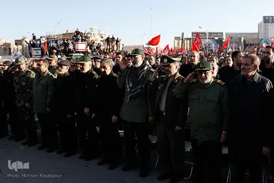 چهره ها در مراسم خاکسپاری شهید س‍پهبد قاسم سلیمانی/ کرمان