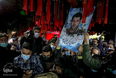 مراسم وداع با دو شهید مدافع حرم در معراج الشهدا