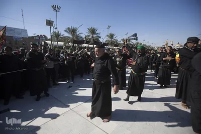 حرکت دسته‌های عزاداری به سمت حرمین شهدای کربلا