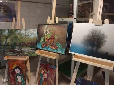 افتتاحیه نمایشگاه گروهی آثار هنرهای تجسمی "حلقه هنرمندان" در اهر