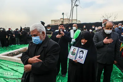 تشییع پیکر شهدای گمنام در دانشگاه آزاد تهران شمال