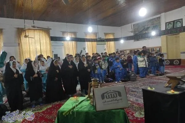 آیین شهادت حضرت زهرا(س)  در مدرسه تربیت روستای قلعه پایان شهرستان گلوگاه