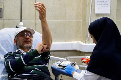 اهدا خون برای حادثه دیدگان بندر عباس