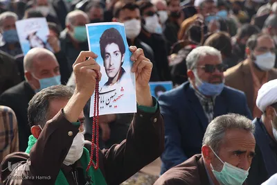 استقبال از مادر شهید «حسین بابایی» در بیرجند