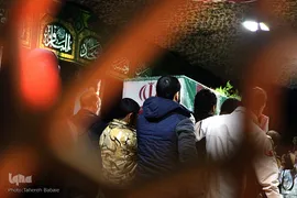 وداع با پیکر شهید مدافع حرم حمزه کاظمی