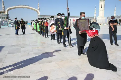 آئین شستشو وتعویض پرچم گنبد مسجد مقدس جمکران