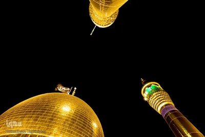 تعویض پرچم حسینیه اعظم زنجان‎‎